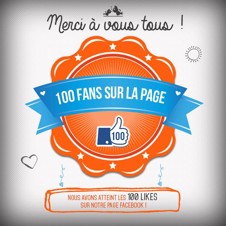 100 fans sur notre page Facebook