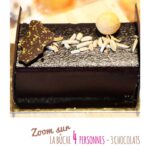 Bûche de Noël trois chocolats pour 4 personnes
