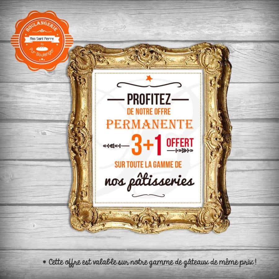 Notre offre permanente 3 + 1 offert