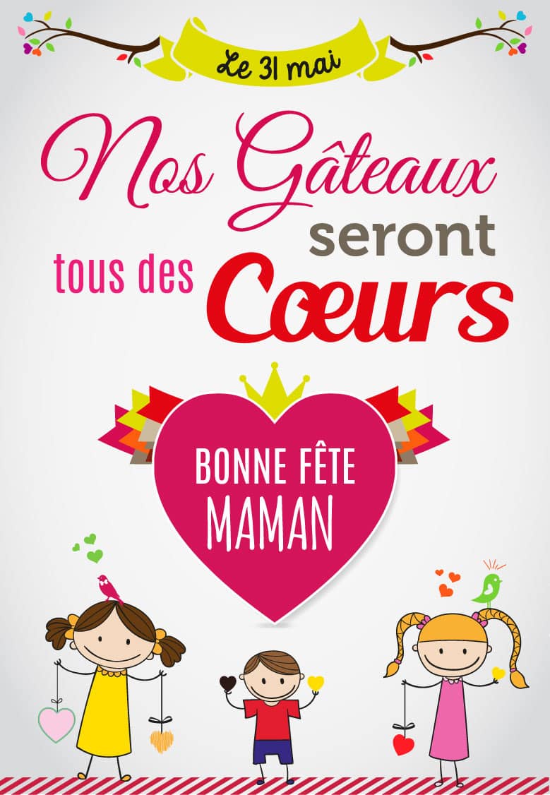 Dites Lui Bonne Fete Des Mamans Avec Un Gateau Cœur