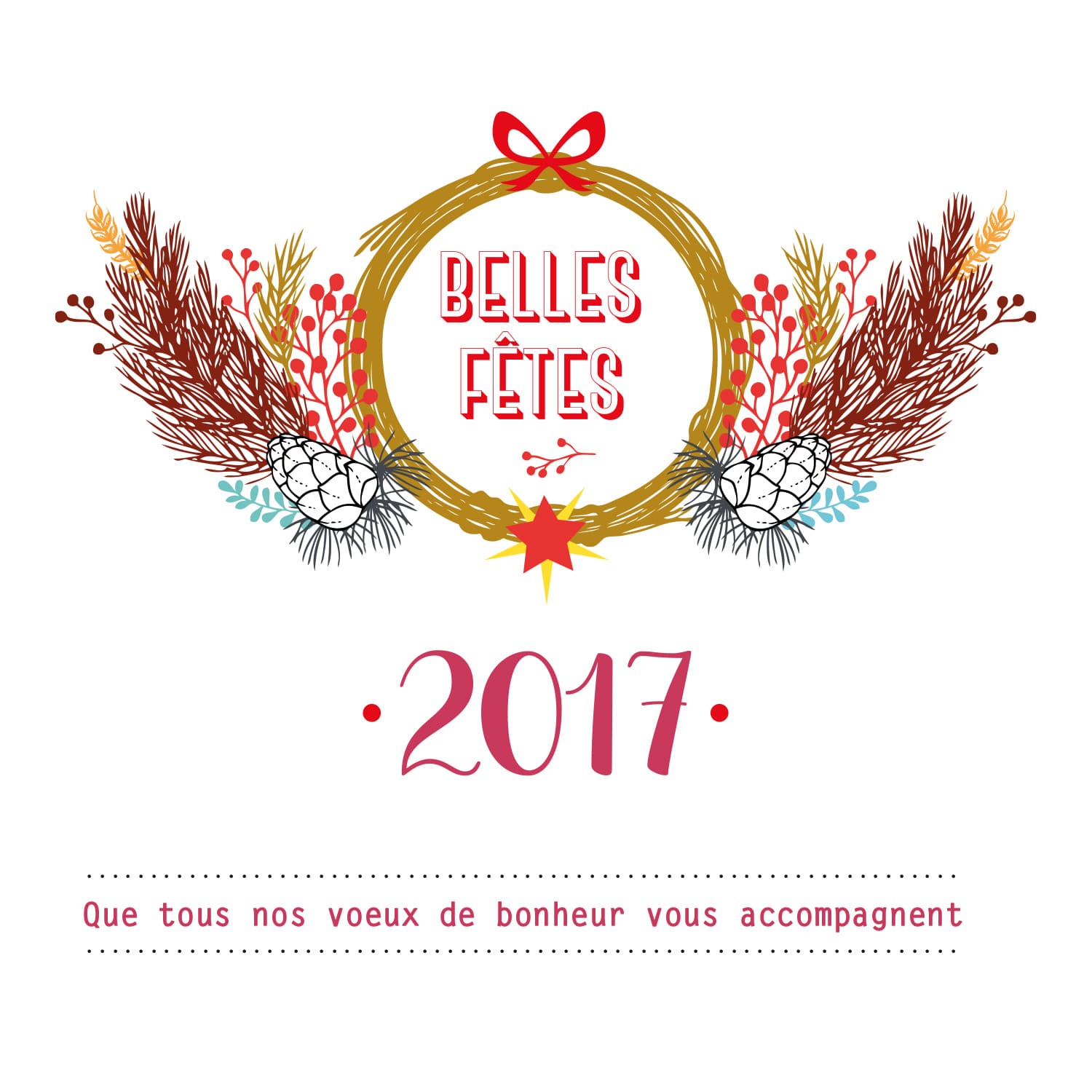 Belles fêtes de Noël 2017