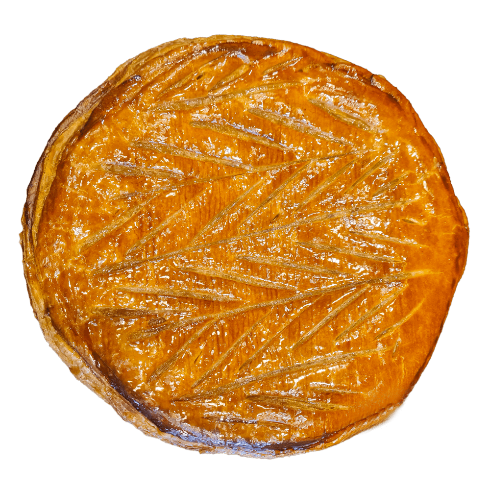 Notre traditionnelle galette d'Epiphanie à la succulente frangipane et à la pâte feuilletée
